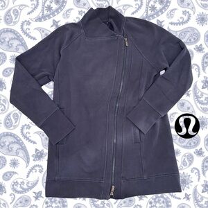 Lululemon Navy Blue Jacket Asymmetrical Zipper Medium